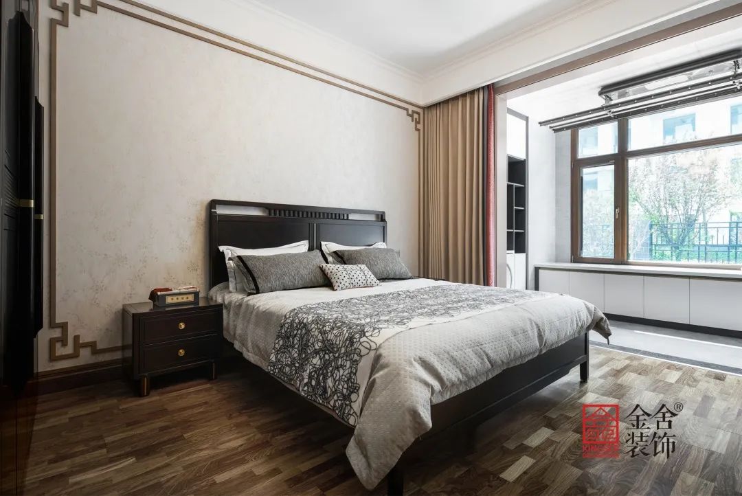 乾園燕熙臺360平米新中式風格裝修-臥室