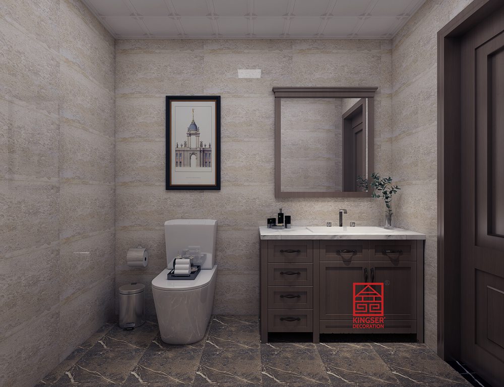 九里晴川144平米現(xiàn)代美式風格裝修-衛(wèi)生間