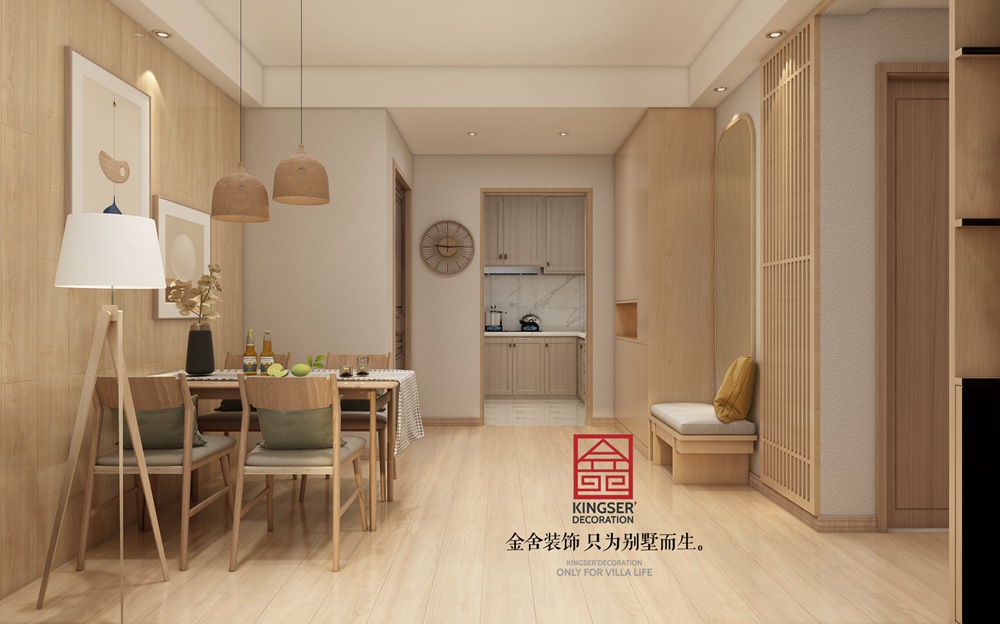 國(guó)赫天著89平米原木風(fēng)格裝修-餐廳