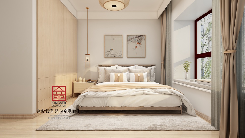 國(guó)赫天著89平米原木風(fēng)格裝修-臥室