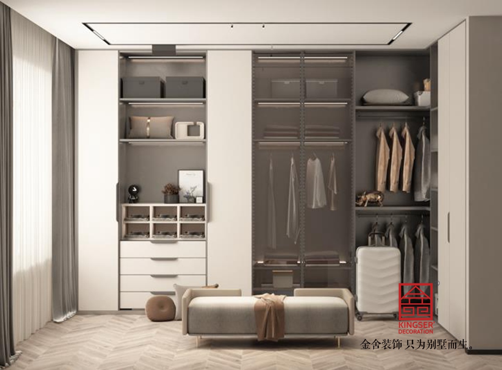 榮盛華府200平米現(xiàn)代簡(jiǎn)約風(fēng)格裝修-衣帽間