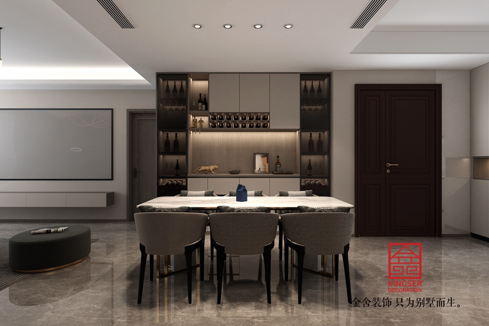 國(guó)仕山146平米現(xiàn)代簡(jiǎn)約風(fēng)格裝修-餐廳
