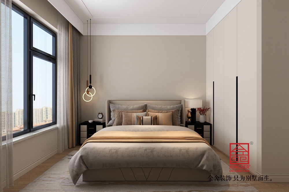 國(guó)仕山146平米現(xiàn)代簡(jiǎn)約風(fēng)格裝修-臥室