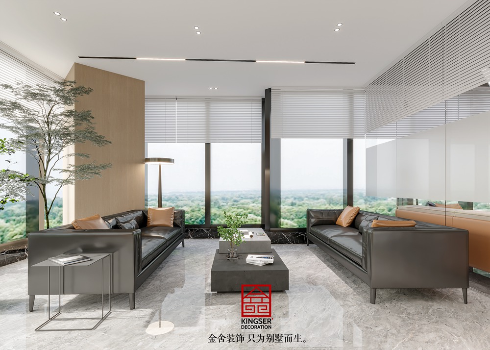 東創(chuàng)中心辦公室300平米現(xiàn)代極簡(jiǎn)裝修-會(huì)客廳