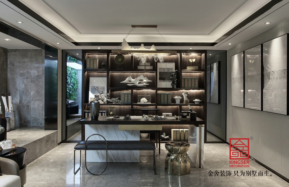 大者300平米新中式風(fēng)格裝修-書房