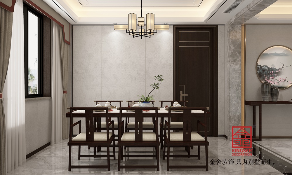 國(guó)赫天著151平米新中式風(fēng)格裝修-餐廳