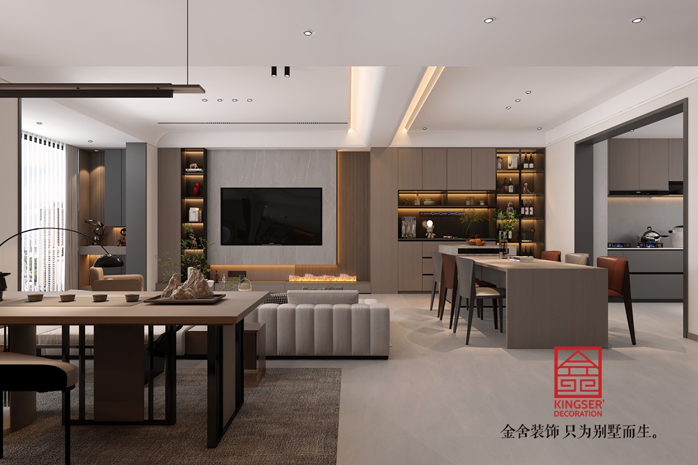 秀水名邸270平米現(xiàn)代簡(jiǎn)約風(fēng)格裝修-客廳