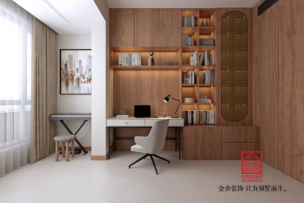 國仕山150平米新中式風格裝修-書房
