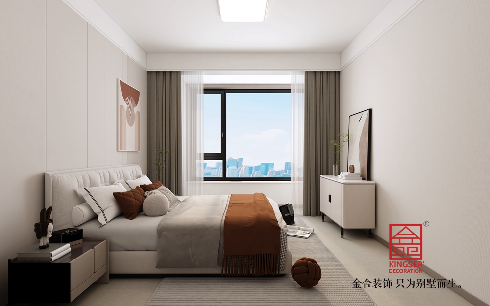 盛邦九號(hào)院148平米現(xiàn)代簡(jiǎn)約裝修-臥室