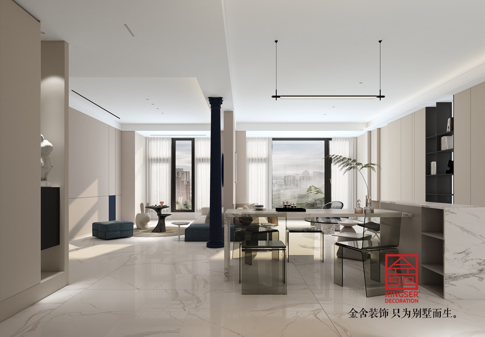 瑞凝府167平米現(xiàn)代簡(jiǎn)約風(fēng)格裝修-餐廳