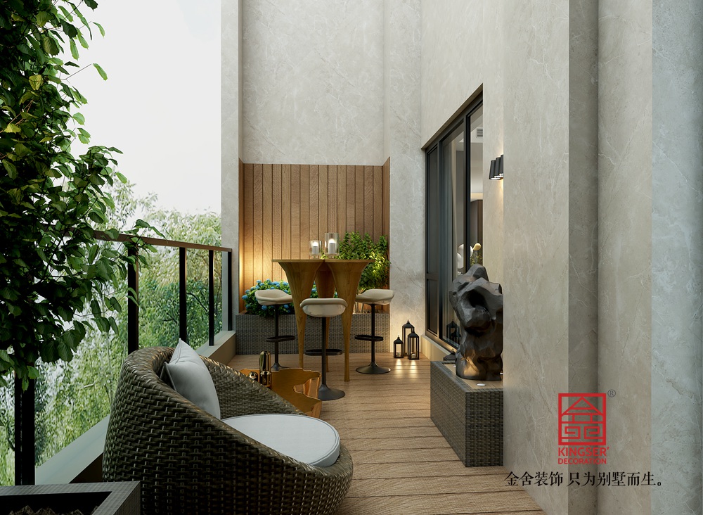 瑞凝府182平米意式輕奢風(fēng)格裝修-陽臺(tái)