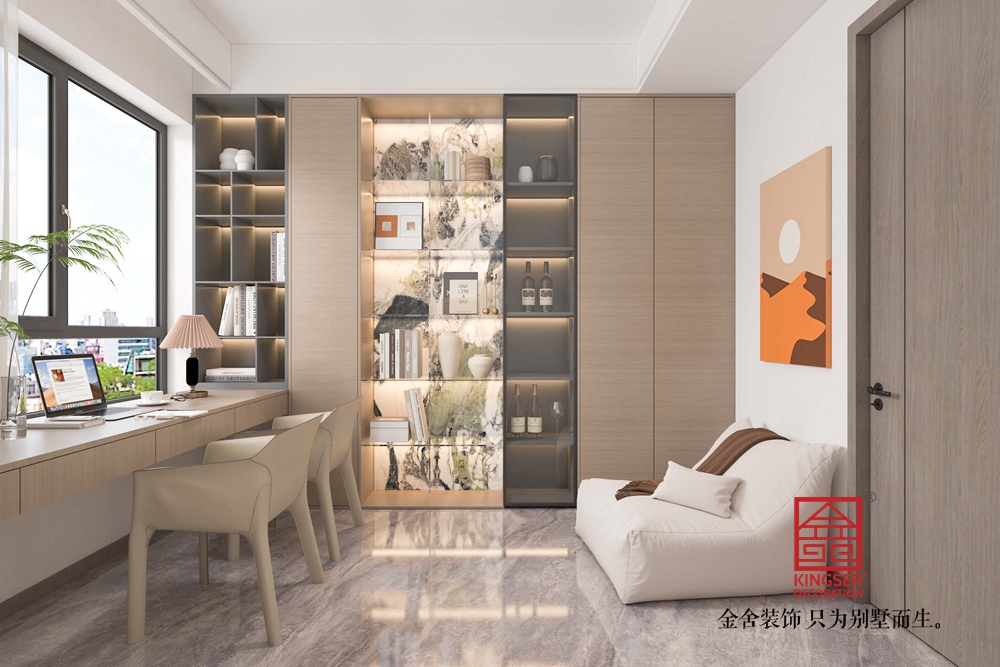 瑞凝府269平米新中式風(fēng)格裝修-書房