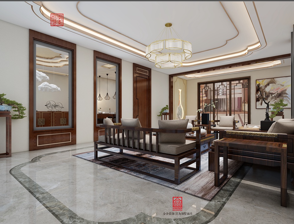 唐城壹零壹280平米混搭風(fēng)格裝修-書(shū)房