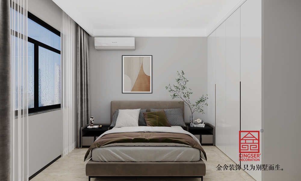 榮盛華府175平米現(xiàn)代簡約裝修-臥室