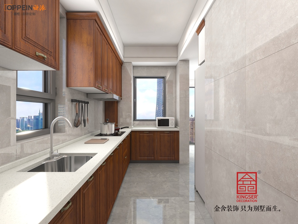 維多利亞175平米新中式風(fēng)格裝修-廚房