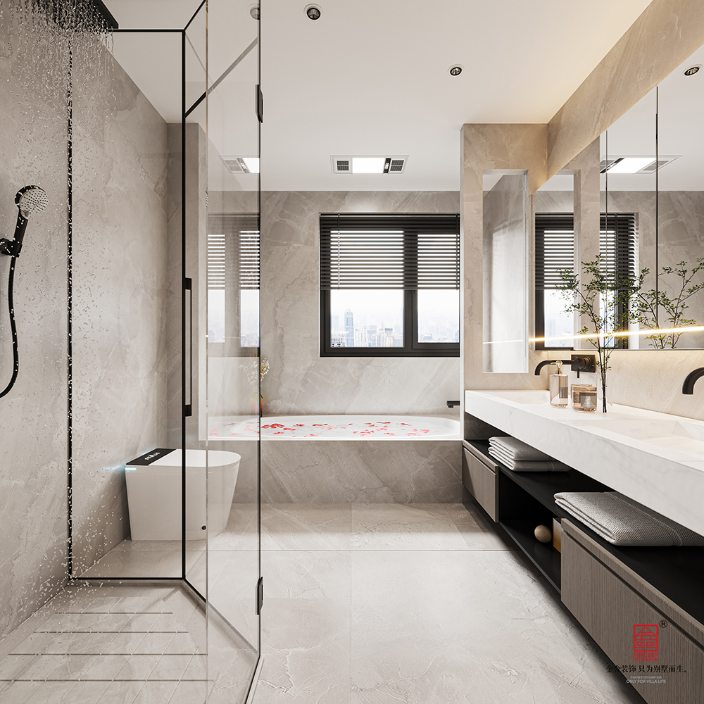 楓丹公館180平米現(xiàn)代輕奢風(fēng)格裝修-衛(wèi)生間