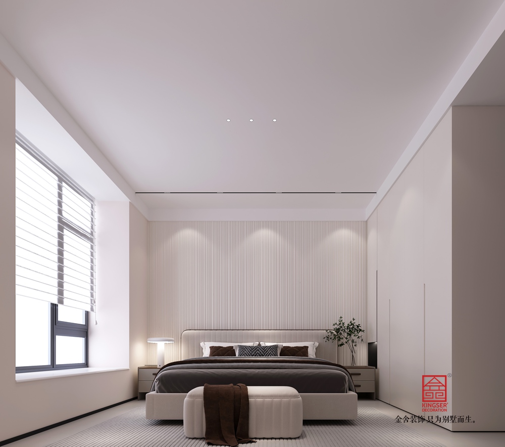 時間山150平米奶油風(fēng)裝修-臥室