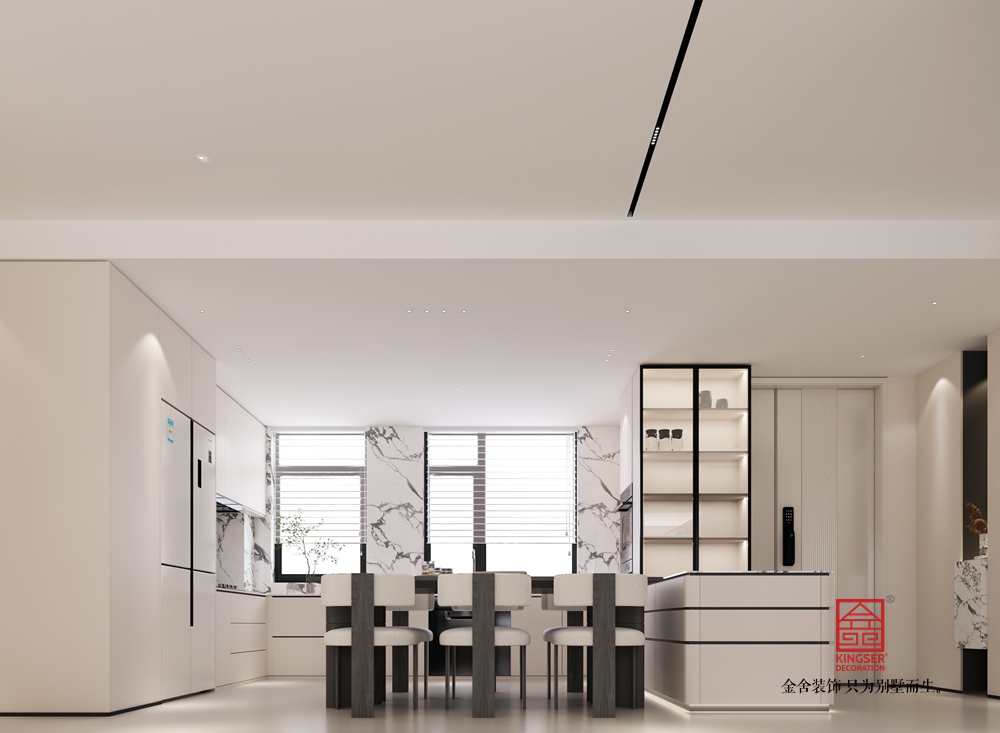 時間山150平米奶油風(fēng)裝修-餐廳