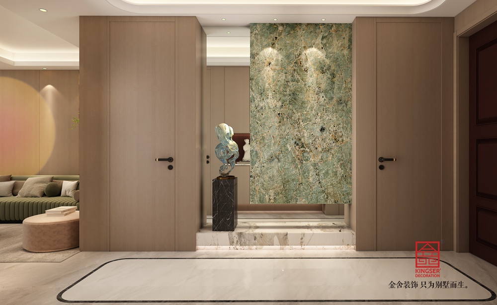 桃花源260平米新中式風格裝修-玄關(guān)