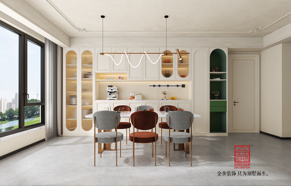 瑞凝府168平米現(xiàn)代輕奢風(fēng)格裝修-餐廳