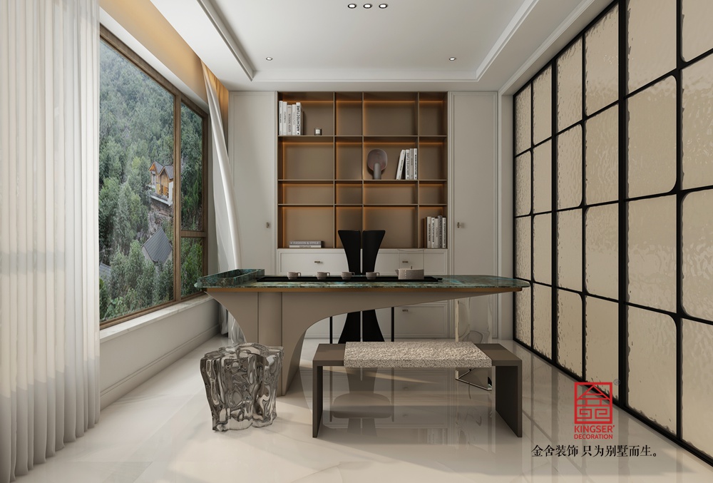 恒大華府280平米現(xiàn)代輕奢風(fēng)格裝修-書房