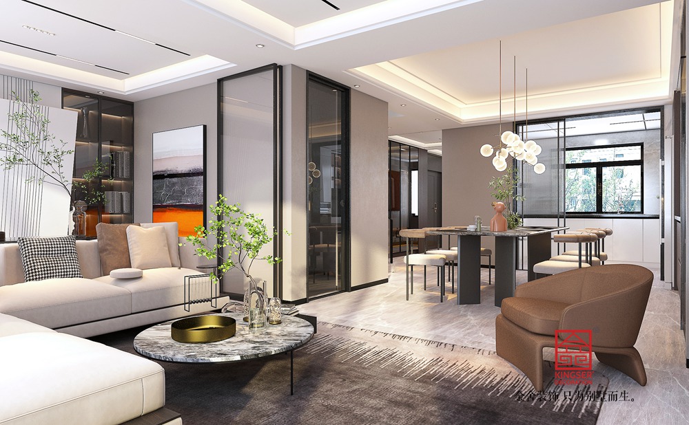 九里晴川290平米現(xiàn)代簡約風(fēng)格裝修-餐廳