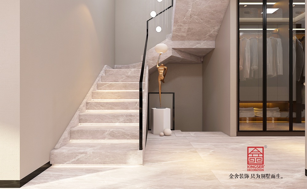 九里晴川290平米現(xiàn)代簡約風(fēng)格裝修-樓梯