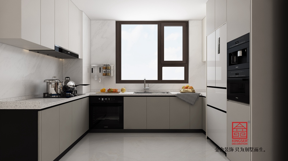 瑞凝府185平米現(xiàn)代簡(jiǎn)約裝修-廚房