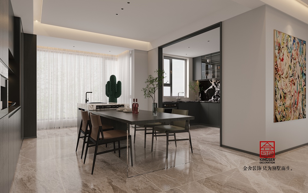 交投高新苑229平米現(xiàn)代簡約風(fēng)格裝修-餐廳
