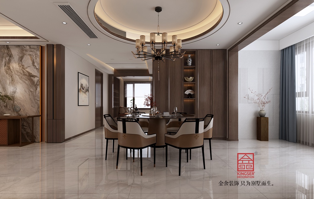 榮盛華府202平米中式風(fēng)格裝修-餐廳