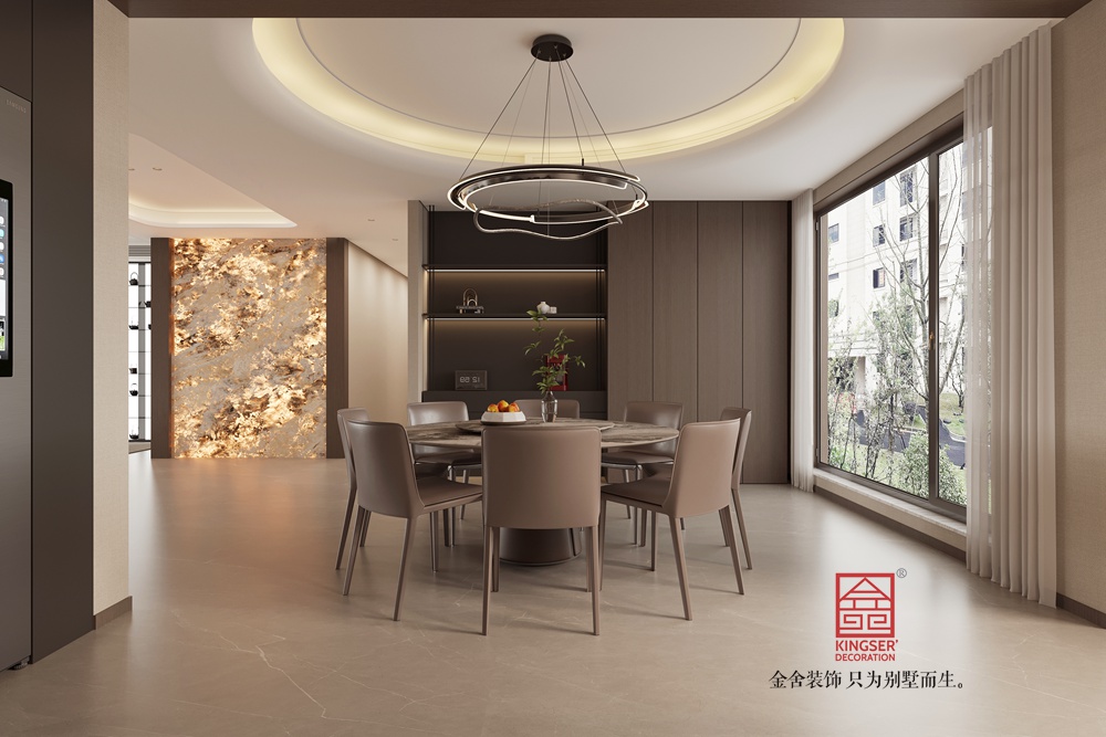 高新苑269平米現(xiàn)代雅奢裝修-餐廳