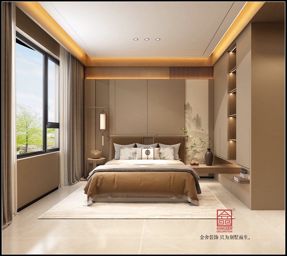 中海峯200平米宋氏美學(xué)風(fēng)格裝修-臥室