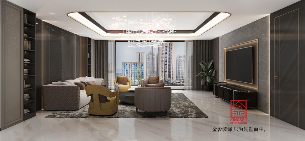 中海峯270平米港式風格裝修-客廳