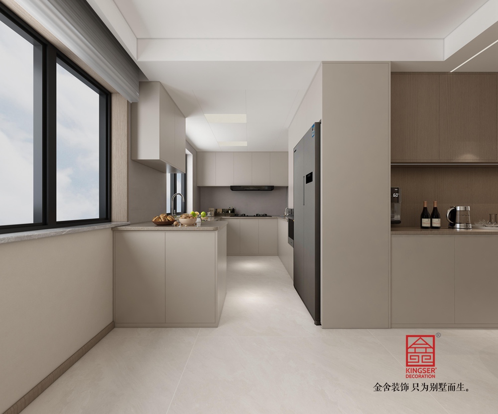 大者安吉200平米現(xiàn)代簡約裝修-廚房