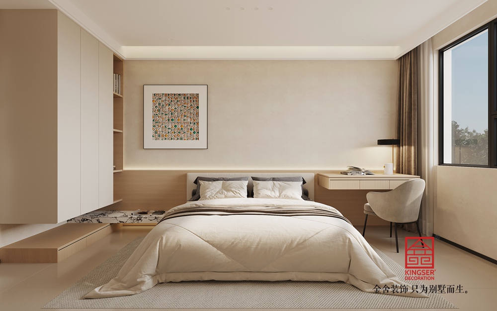 維多利亞五期211平米原木風(fēng)格裝修-臥室