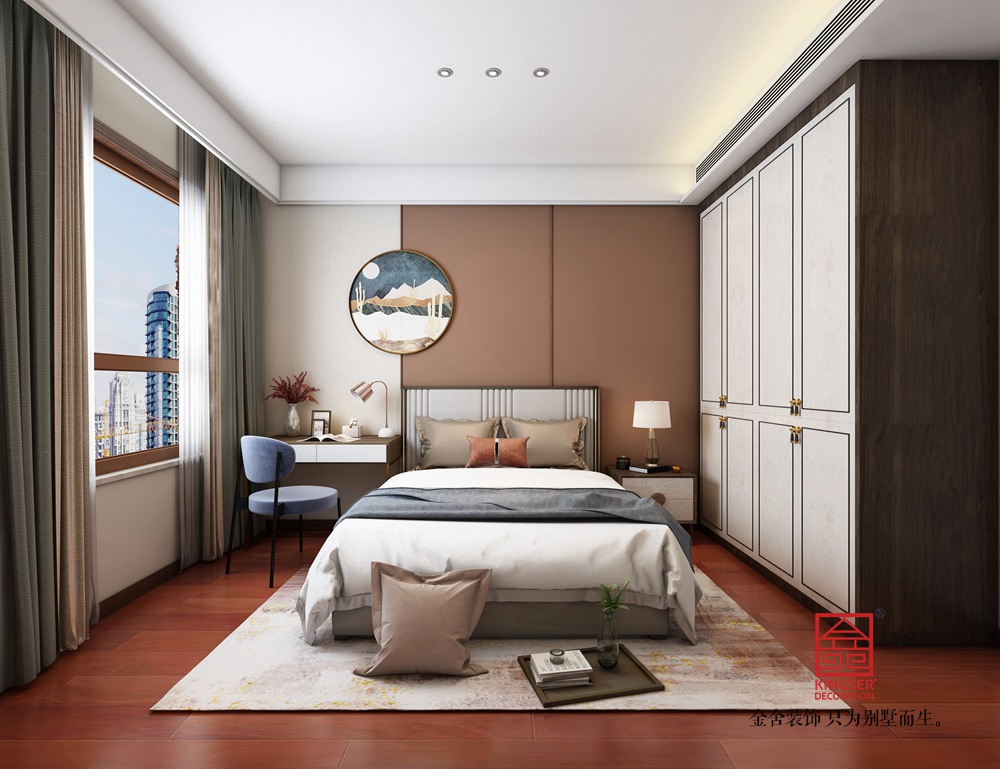 東南智匯城150平米中式風(fēng)格裝修-臥室