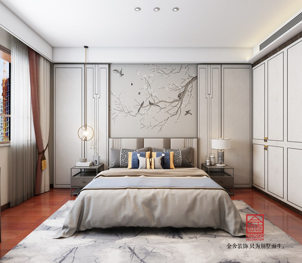 東南智匯城150平米中式風(fēng)格裝修-主臥