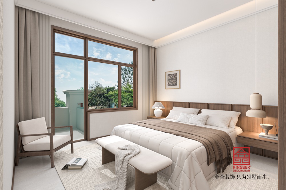 水悅龍庭260平米新中式風(fēng)格裝修-臥室