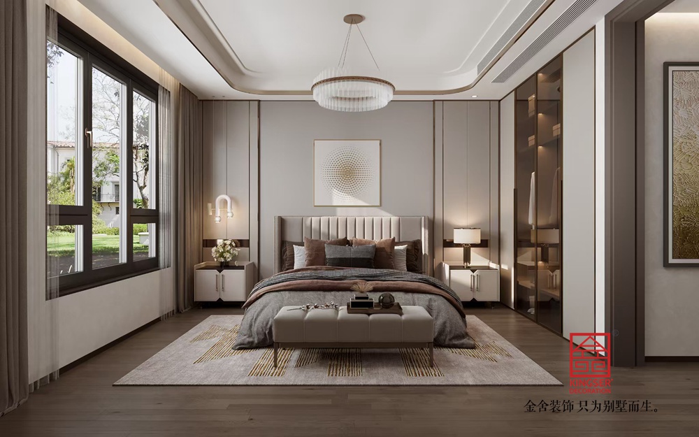 西山林語別墅360平米極簡風(fēng)格裝修-臥室