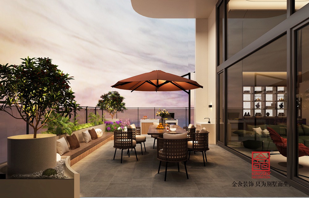 原河云墅252平米意式輕奢風(fēng)格裝修-陽臺